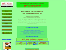 Tablet Screenshot of bauwissen-online.de